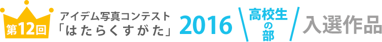 アイデム写真コンテスト「はたらくすがた」2016年高校生の部入選作品