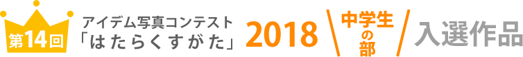 アイデム写真コンテスト「はたらくすがた」2018年中学生の部入選作品