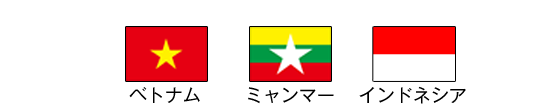ベトナム ミャンマー インドネシア